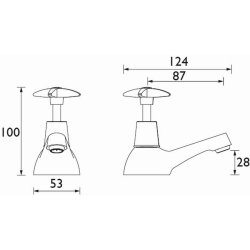 Bristan X Head Chrome Bath Taps
