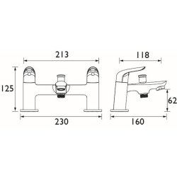 Bristan Aster Chrome Bath Shower Filler