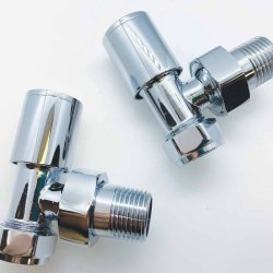 Redroom Chrome 15mm Angled Round Valve Pack