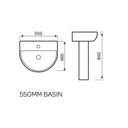 Kartell Kameo 550mm Basin & Pedestal