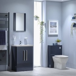 Essential Nevada Indigo RH L Shape Washbasin Unit