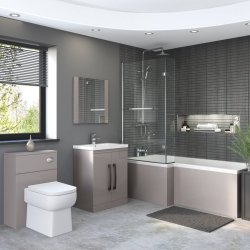 Essential Nevada Cashmere 800mm End Bath Panel