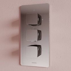 Aqualisa Dream Mixer Shower Square Triple Outlet with Adjustable and Fixed Head Plus Bath Fill