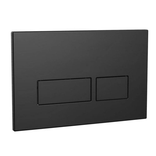 Scudo Black Rectangular Dual Flush Button