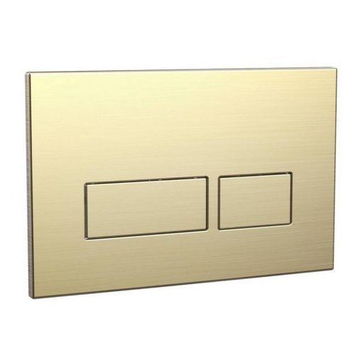 Scudo Brushed Brass Rectangular Dual Flush Button