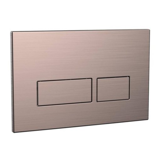Scudo Brushed Bronze Rectangular Dual Flush Button
