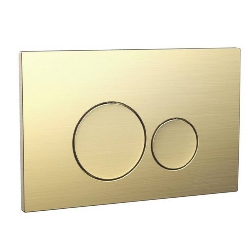 Scudo Brushed Brass Round Dual Flush Button