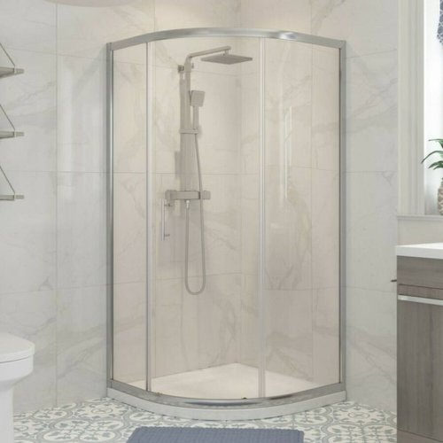 Ajax Keah 6mm One Door 900mm Quadrant Shower Enclosure in Chrome