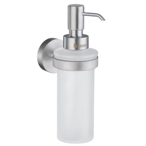 Smedbo Home Brushed Chrome Holder with Glass Soap Dispenser