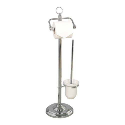 Miller Classic Freestanding Toilet Roll Holder With Brush Set And Optional Lid