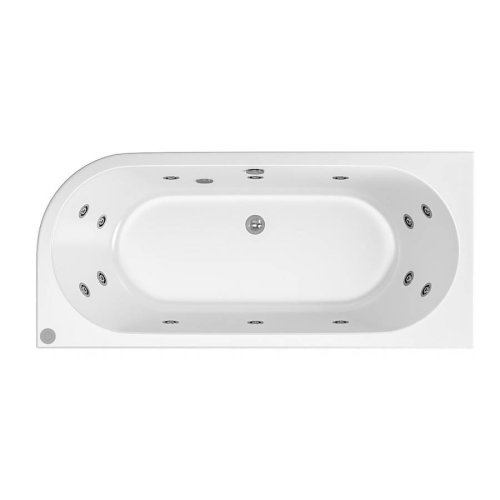 Beaufort Biscay DE LH 1700 x 800mm 14 Jet Whirlpool Reinforced Bath