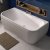 Beaufort Malin DE 1700 x 800mm 5mm D Shape BTW Bath