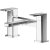 Nuie 1500 x 900mm LH B Shaped Shower Bath Set