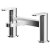 Nuie 1500 x 900mm LH B Shaped Shower Bath Set
