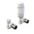 Kartell Abbotsford 1000 x 500mm White Aluminium Heated Towel Rail