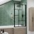 Nuie Square 1600 x 850mm LH L Shaped Shower Bath