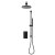 Scudo S8 Black 800mm Fluted Glass Wetroom Panel
