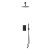 Scudo S8 Black 800mm Fluted Glass Wetroom Panel