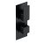Nuie Windon Matt Black Square Outlet Elbow with Bracket and Handset