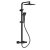 Nuie Windon Matt Black Thermostatic Twin Valve 