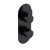 Nuie Arvan Matt Black Round Outlet Elbow with Bracket and Handset