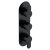 Nuie Arvan Matt Black Round Outlet Elbow with Bracket and Handset