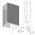 Roman Haven 8mm Select 400mm Wetroom Corner Panel Brushed Brass