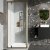 Scudo S6 800mm Brushed Brass Pivot Shower Door