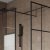 Scudo S8 900mm Black Single Wetroom Grid Panel