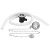 Nuie 1500 x 900mm LH B Shaped Shower Bath Set