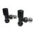 Scudo Strive Black 1000 x 400mm Towel Radiator