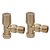 Scudo Vibe Brushed Brass 1200 x 500mm Towel Radiator