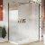 Scudo S8 Black 800mm Fluted Glass Wetroom Panel