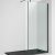 Nuie Black 1200mm Wetroom Panel