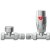 Ajax Oaklands 1450 x 500mm Chrome Round Ladder Towel Warmer