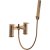Ajax Armthorpe 1700 x 850mm RH L Shape Shower Bath with Brushed Bronze Screen