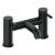 Ajax Armthorpe 1700 x 850mm Supercast RH L Shape Shower Bath with Matt Black Screen
