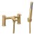 Ajax Armthorpe 1700 x 850mm RH L Shape Shower Bath with Brushed Brass Screen