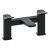 Ajax Armthorpe 1700 x 850mm Supercast RH L Shape Shower Bath with Matt Black Screen