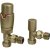 Ajax Kenwick 1200 x 600mm Brushed Brass Straight Towel Warmer