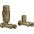 Ajax Kenwick 1200 x 600mm Brushed Brass Straight Towel Warmer