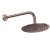 Scudo Concealed One Outlet Shower Valve with Brushed Bronze Plate