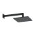 Scudo Concealed One Outlet Shower Valve with Matt Black Plate