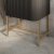 Scudo Linea Curve 600mm Matt Black Wall Hung Vanity Unit and Basin