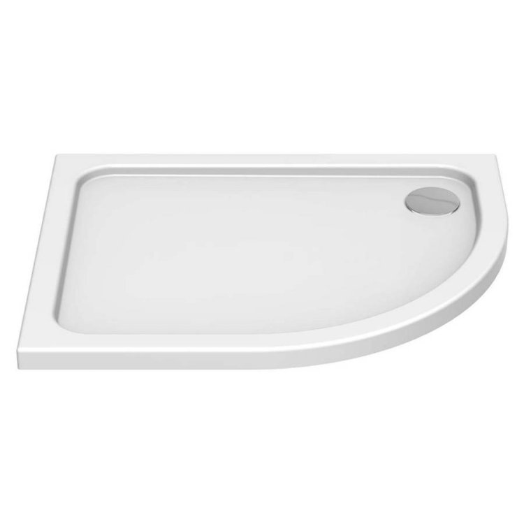 Kudos Kstone 900x800mm LH Gloss Offset Quadrant Shower Tray 