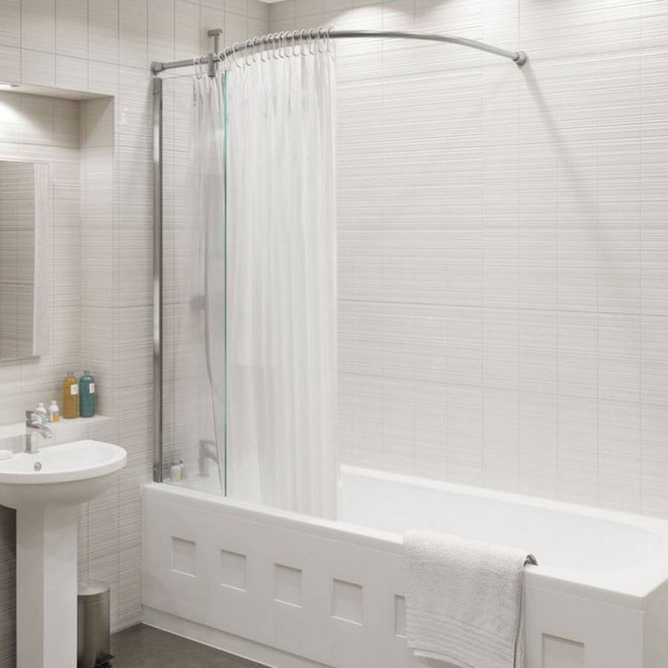 Kudos Inspire 8mm Corner Shower Panel and Integrated Rail 