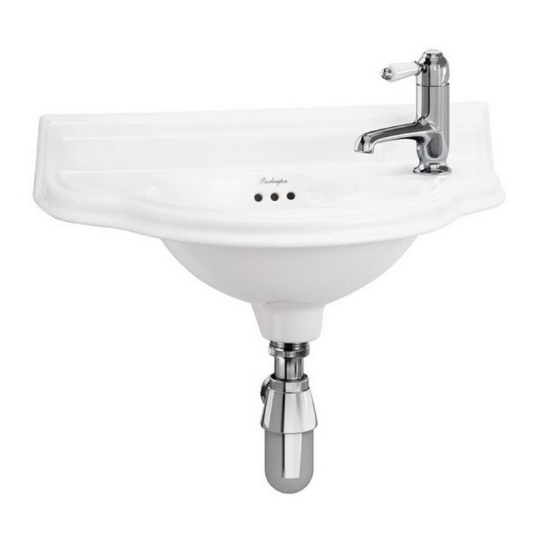 Burlington Curved 505mm RH Tap Hole Cloakroom Basin