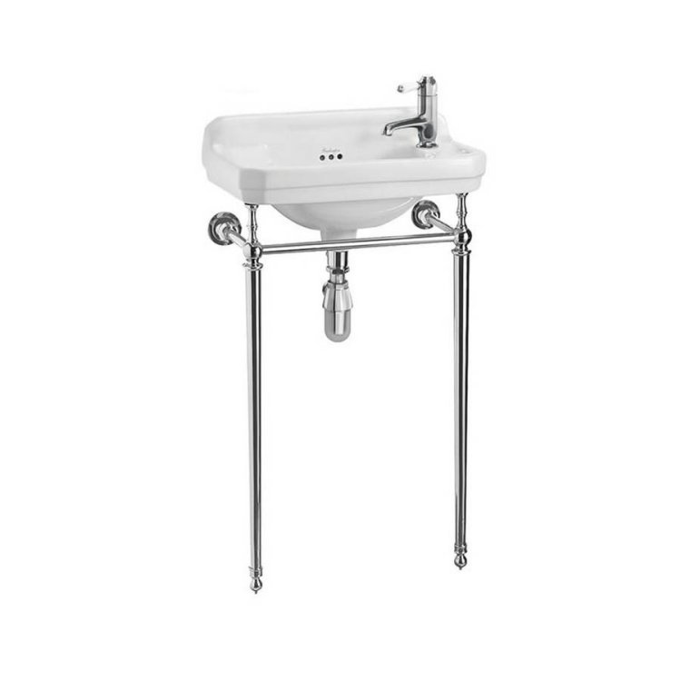 Burlington Edwardian 510mm Chrome Basin Washstand