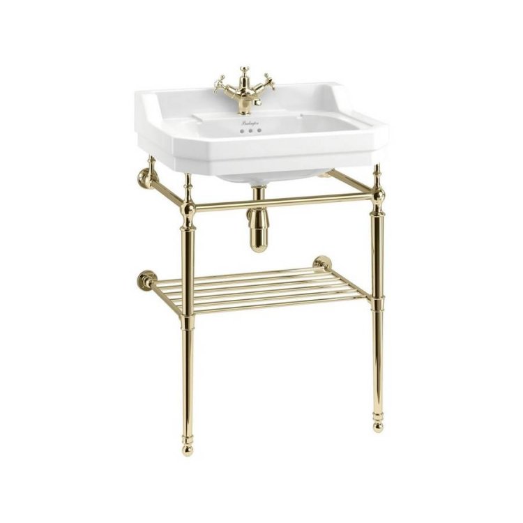 Burlington Gold 610mm Rectangular Basin Towel Rack