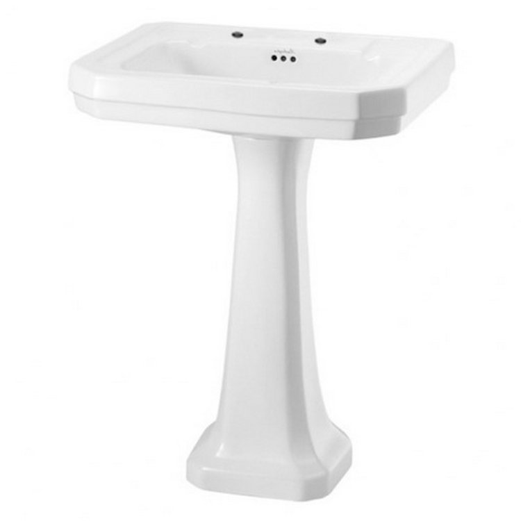 Burlington Victorian 610mm Two Tap Hole Basin Pedestal